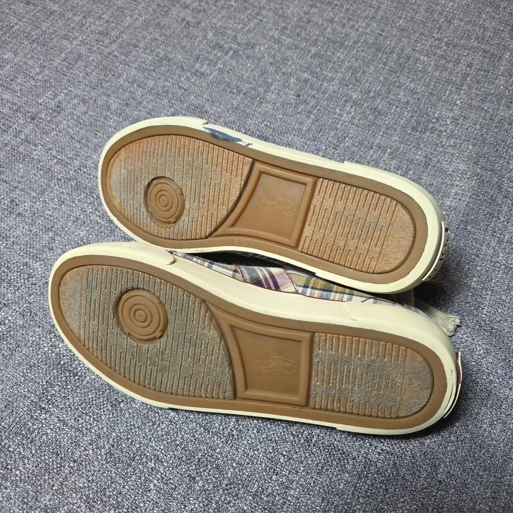 Polo Ralph Lauren Boys Size 3  Shoes Plaid Flat Soles Needs New Laces